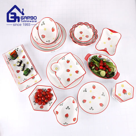 Nice Design Strawberry Printing Porcelain Dinnerware: Elevate Your Dining Experience