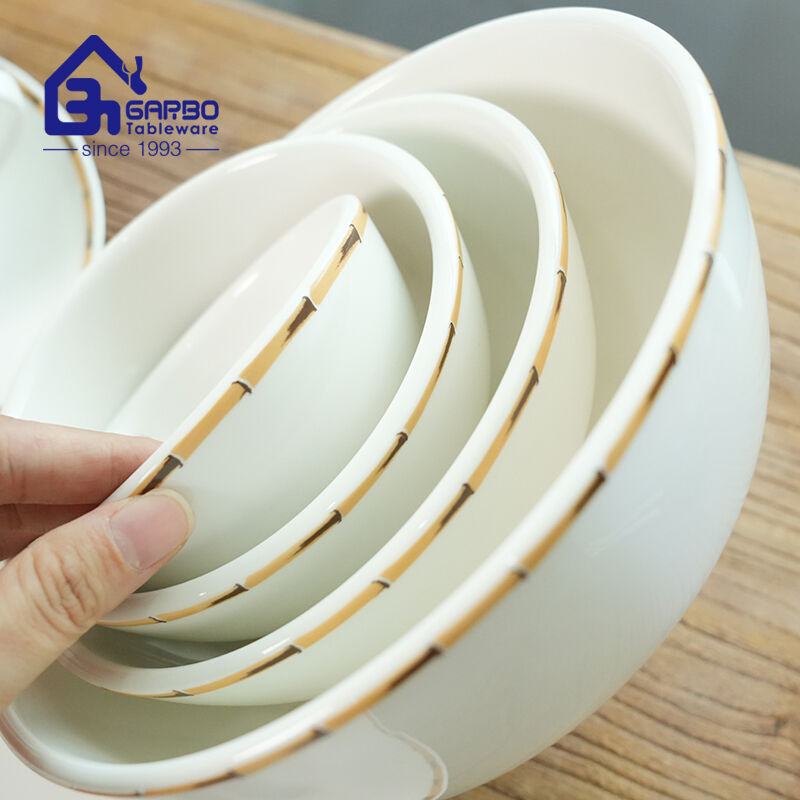 190ml under glazed porcelain rice bowl for single person home usage 