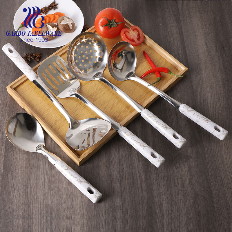 Top Sales Marble Designs 5PCS SET Kitchen Tools Set With Washing Safe