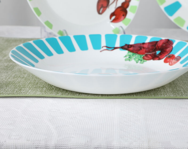 Opal factory new dinnerware set with DIY decor printing