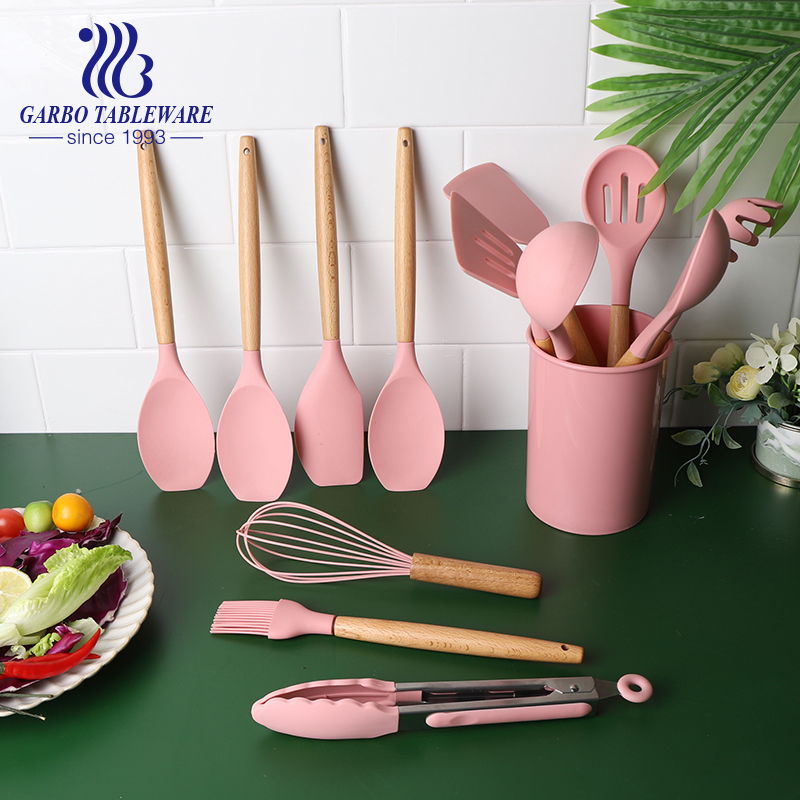 Small MOQ High Quality Pink Nylon Cooking Utensil