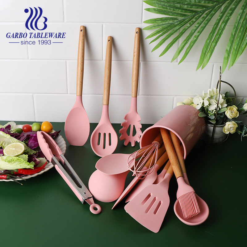 Small MOQ High Quality Pink Nylon Cooking Utensil