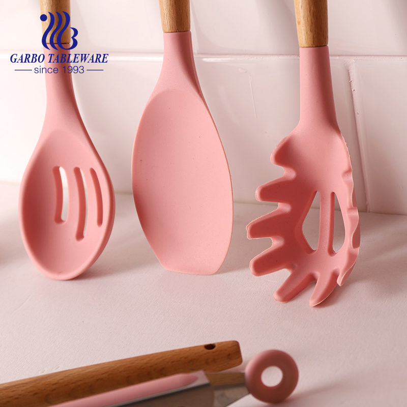 Small MOQ High Quality Pink Nylon Cooking Utensil