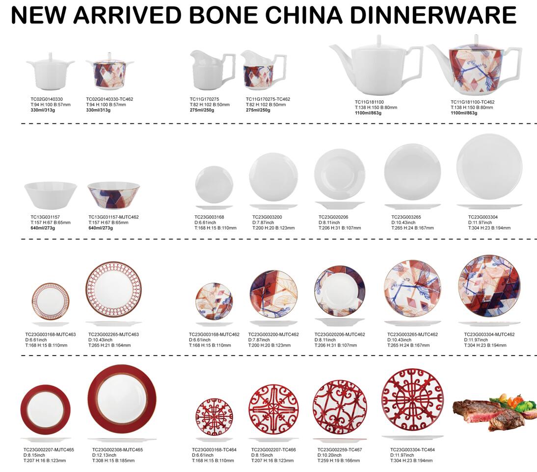 New Arrival For the Bone China Tableware dinnerware