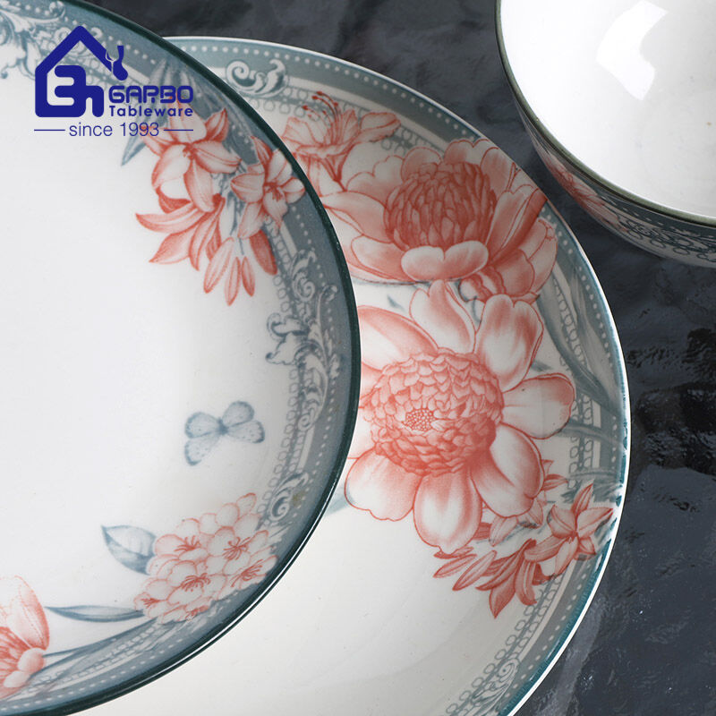 The Art of Flower Printing on Porcelain Dinnerware: A Timeless Elegance