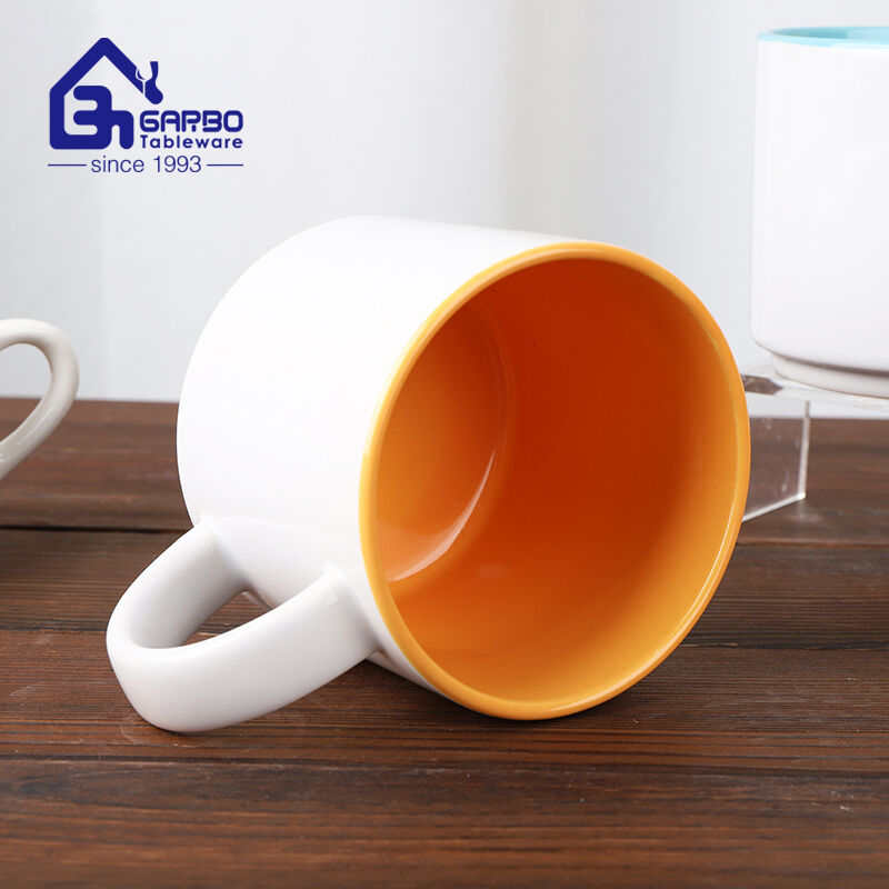 colored inside wall ceramic coffee  drinking mug