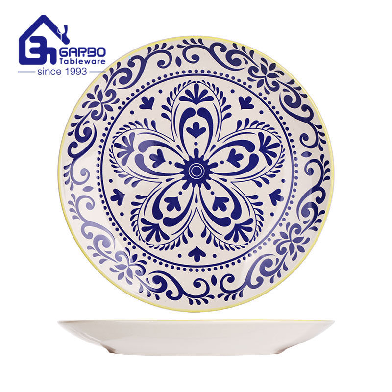 10.8 inch printing stoneware dinner plate