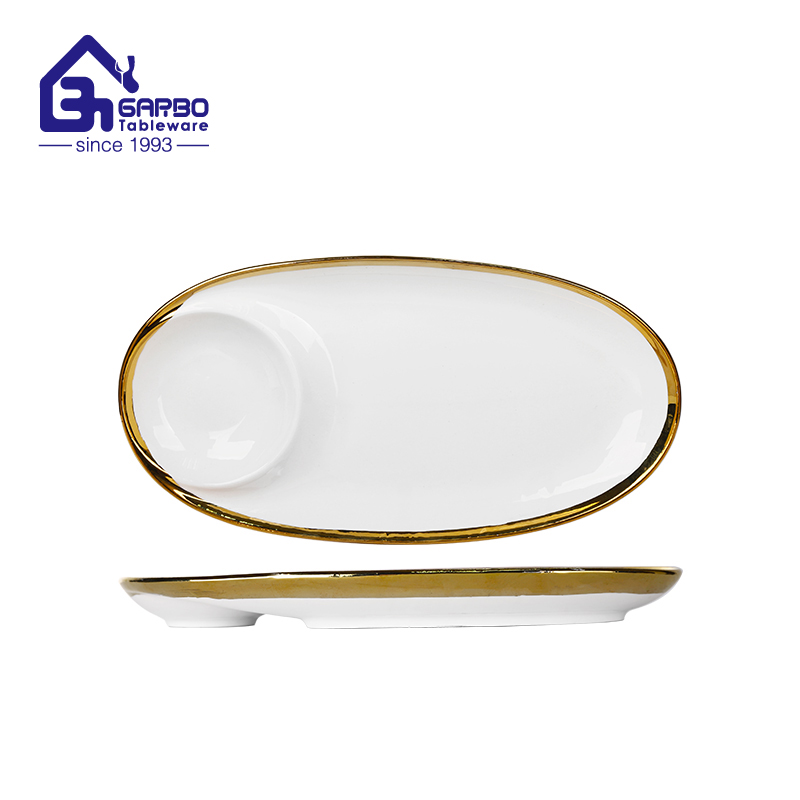 gold electroplated porcelain plate