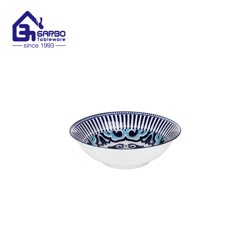 6 inch color-glazed porcelain soup bowl manufacturer in China