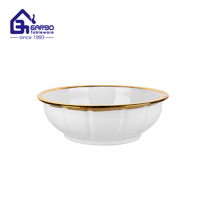 Wholesale High quality 9 inch daisy design porcelain soup bowl