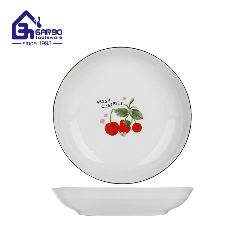 9 inch ceramic fruit plate stoneware 