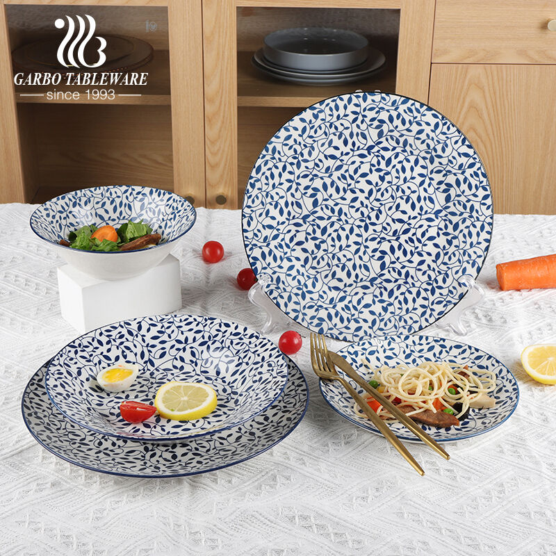 Blue Color Printing Porcelain Tableware from Garbo Tableware