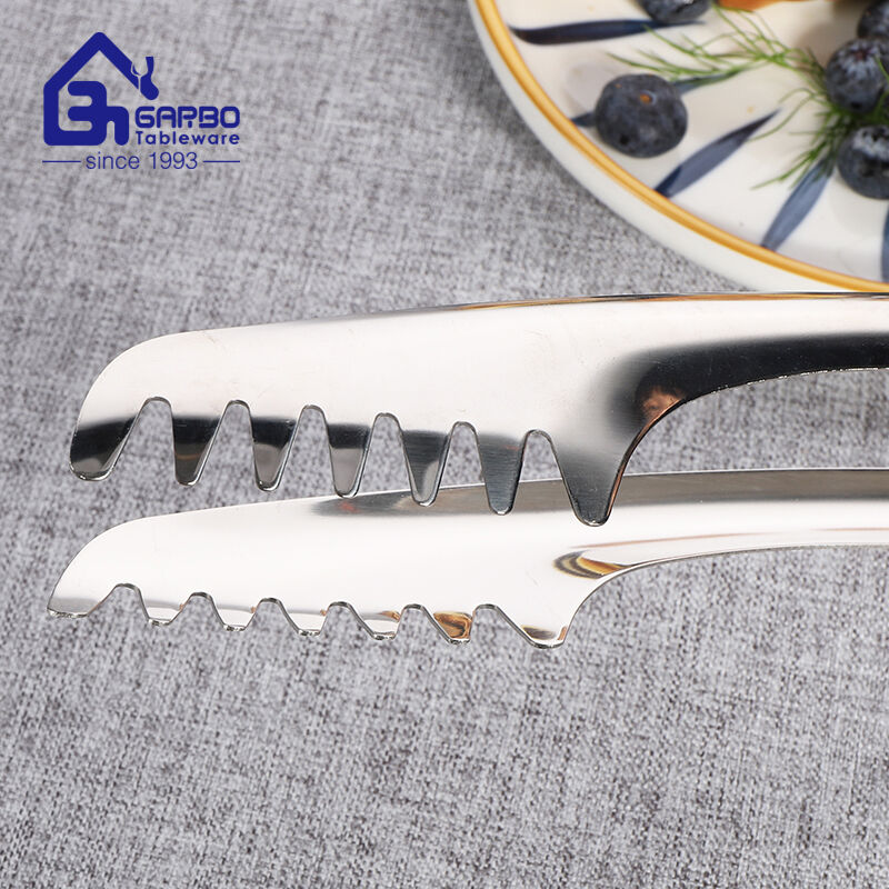 good polished stainless steel food tong