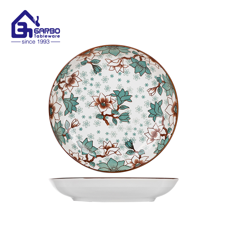 8.07 inches printed Ceramic Fruit Plate