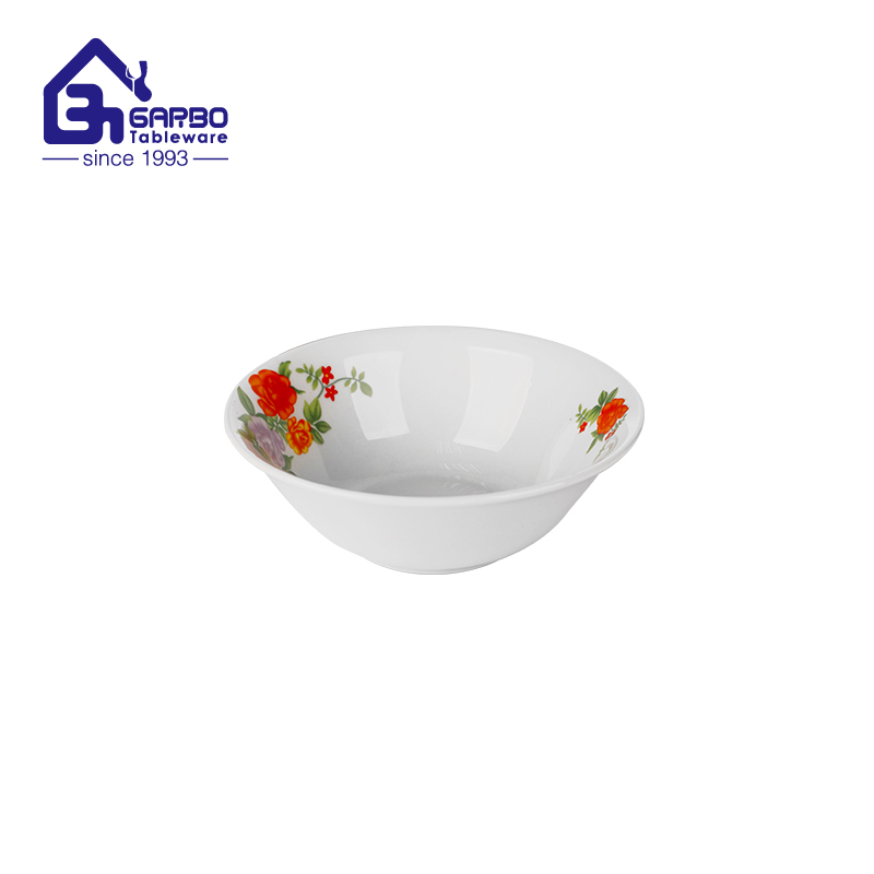 6 inch stoneware ceramic soup bowl with nice printing design 