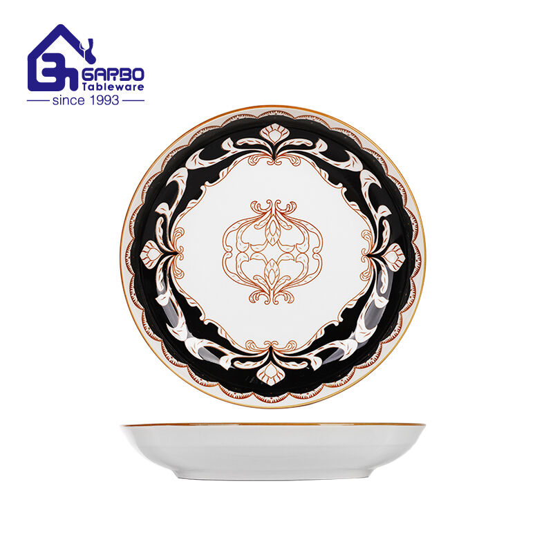 8 inch stylish printing fruit ceramic plate 