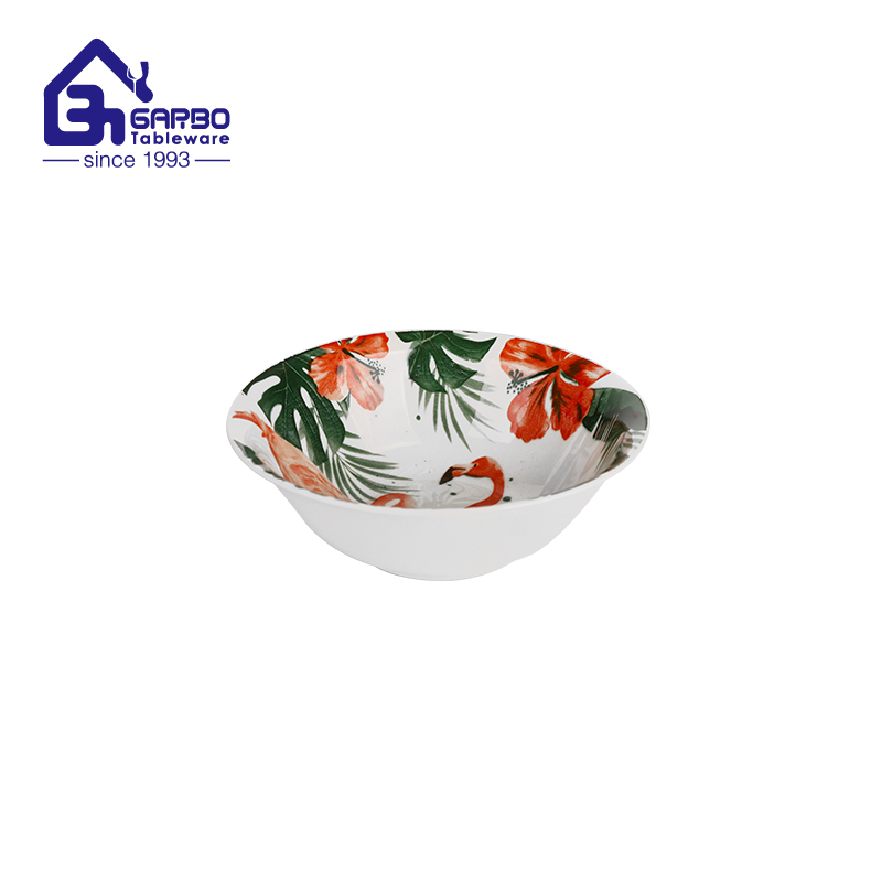 Wholesale printing 6 inch ceramic bowl for serving salad soup