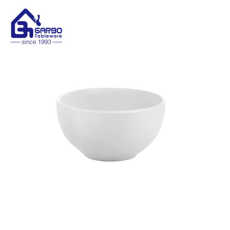 Hotel use popular porcelain bowl 8 inches white round bowls 