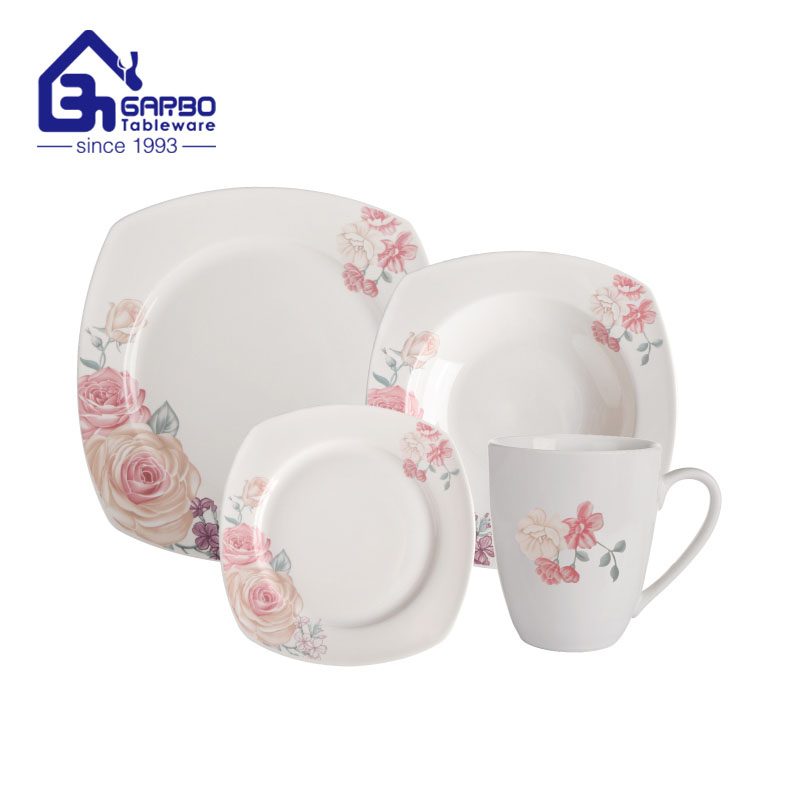 7.68inch ceramic plate with underglaze dots decal for wholesale