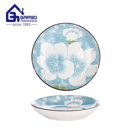 7.5 inch full covering printing porcelain plate with nice design