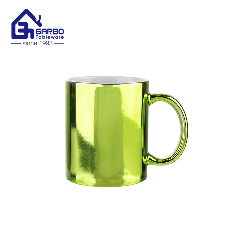 350ml ceramic water drinking mug with customized decal for wholesale