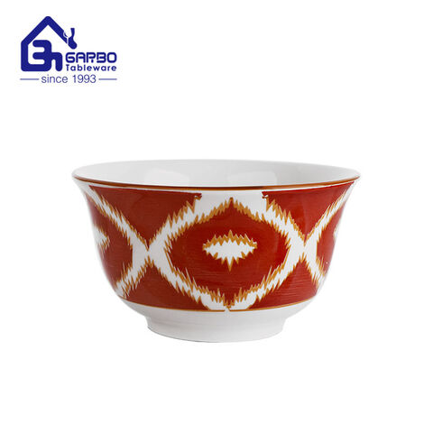 5.5inch porcelain rice bowl full print ceramic food bowls set kitchen dinnerware