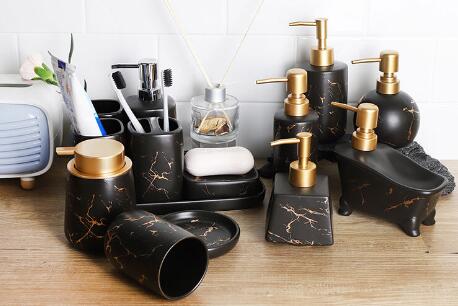 Which one is your pick for the bathroom set, the ceramic or glassware raw material