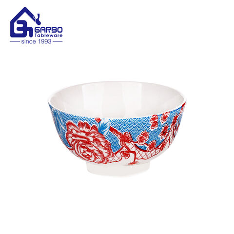 Cherry print fresh porcelain bowl big ceramic bowl set table kitchenware