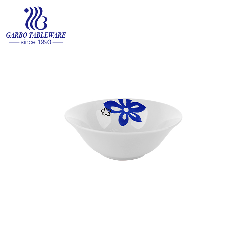 570ml porcelain bowl with underglazed decal for wholesale