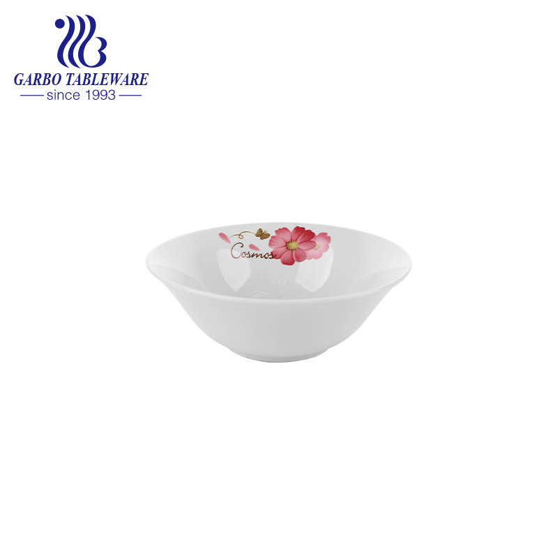 570ml porcelain bowl with underglazed decal for wholesale