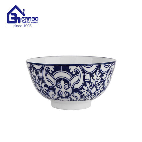 8 inch cereal porcelain plate with nice printing design factory in China