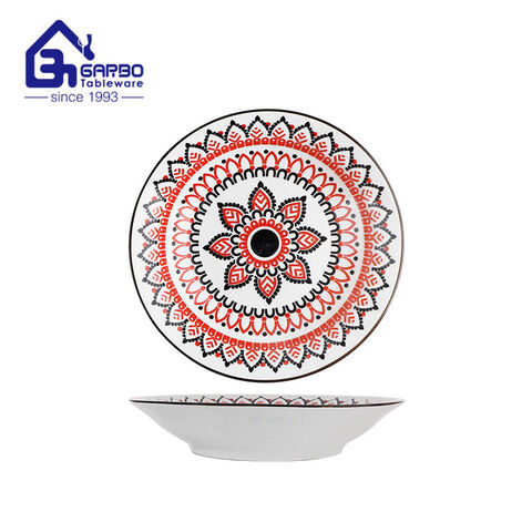 640ml cereal bowl porcelain bowl with printing design for wholesale