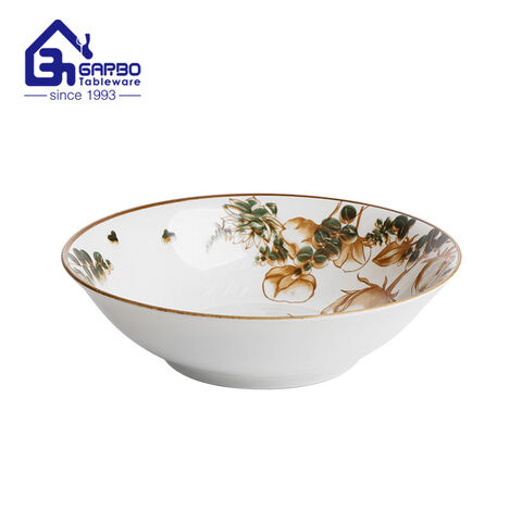 640ml eco-friendly printing porcelain salad bowl for sale