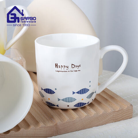 New design sublimation 380ml porcelain cup for coffee tea