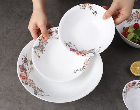 20 pieces round opal dinnerware bowls set for kitchen wholesale