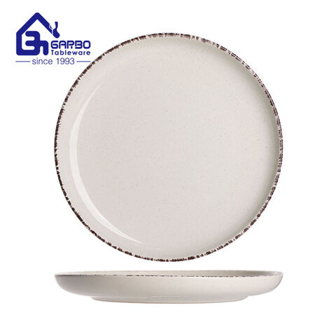 10.6 inch hand paiting dinner plate stoneware factory in China