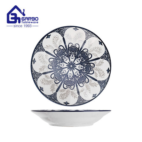 8 inch full color printing porcelain dish supplier in China