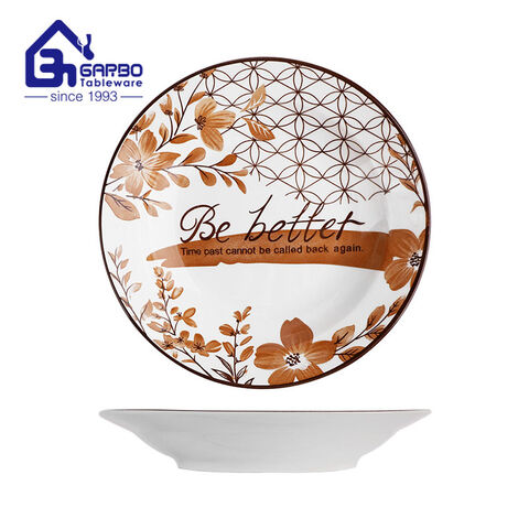 8 inch full color printing porcelain dish supplier in China