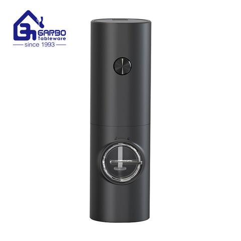 Wholesale Electric Pepper Grinder with Round Smooth Shape and Transparent Pepper Storage Space