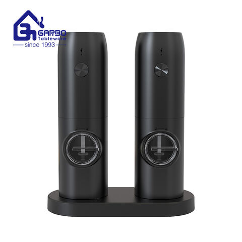 Wholesale Electric Pepper Grinder with Round Smooth Shape and Transparent Pepper Storage Space