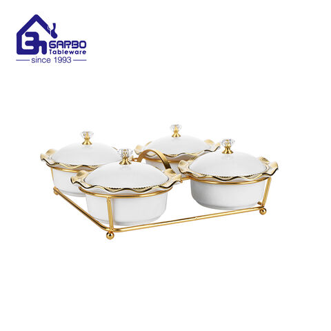 High-end heat resistant ceramic bakeware with glass cover