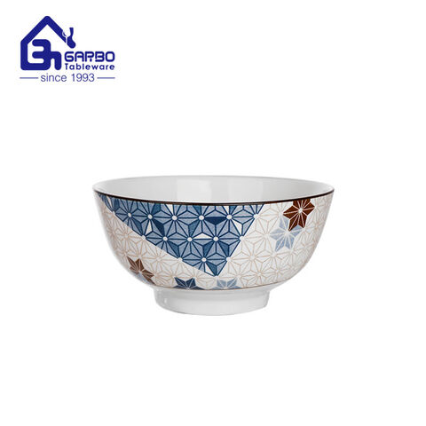 6 inch porcelain cereal bowl with nice printing factory from China