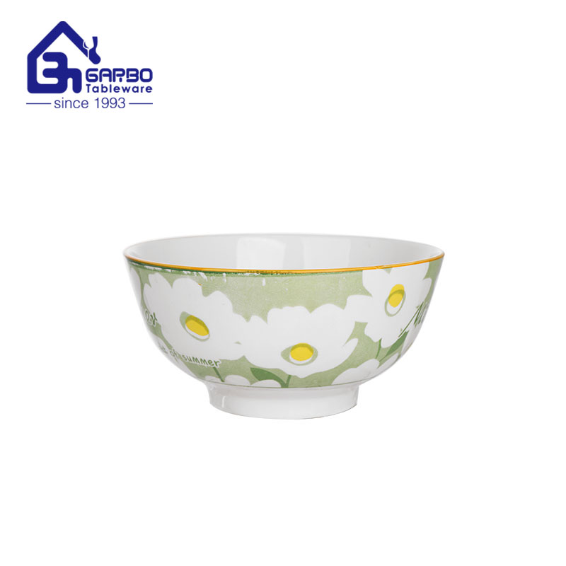 6 inch porcelain cereal bowl with nice printing factory from China