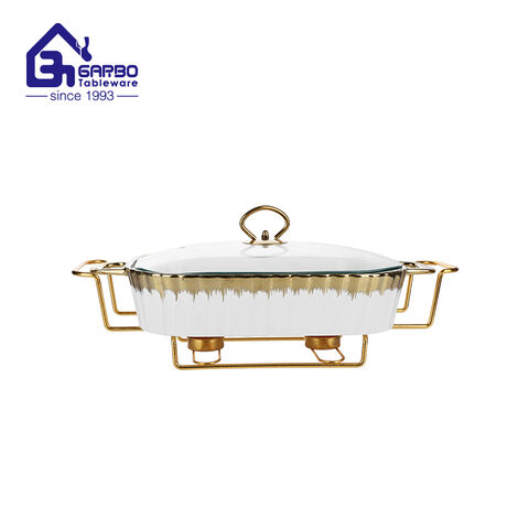 4.5 inch cereal porcelain bowl with gold rim electroplating