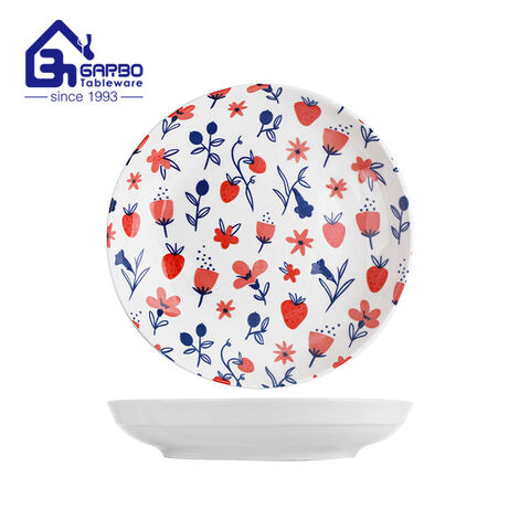 Durable and stylish 7 inch ceramic plate with under-glazed printing