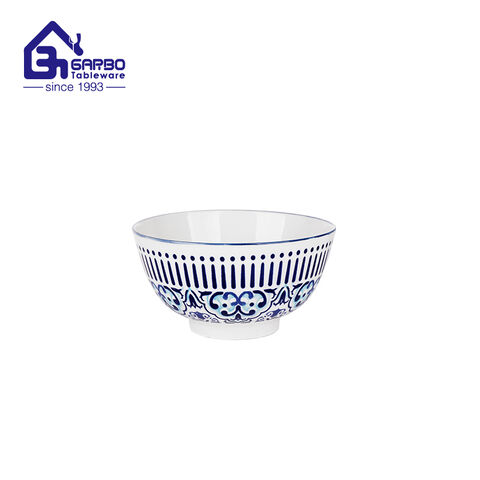 Underglazed porcelain bowl 5.12 inch printing porcelain Rice Bowl for Home