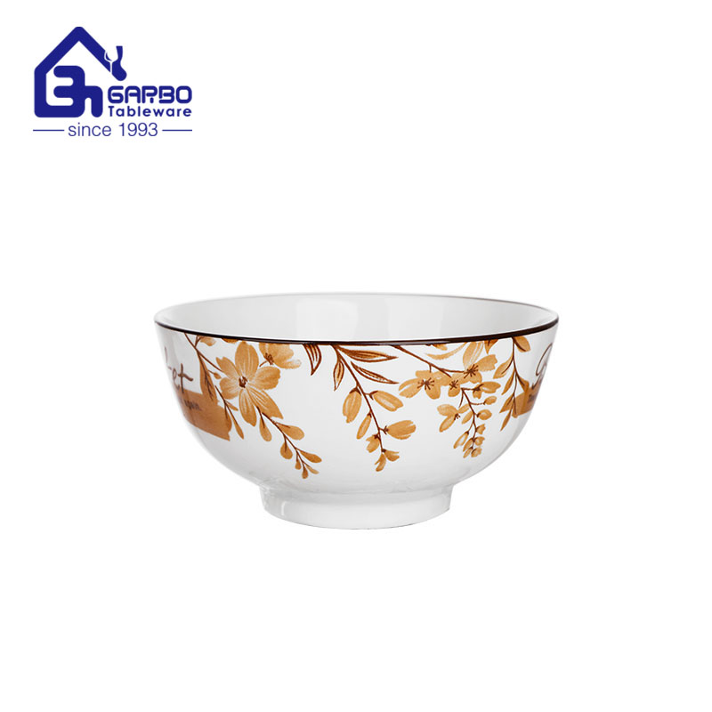 Underglazed porcelain bowl 5.12 inch printing porcelain Rice Bowl for Home