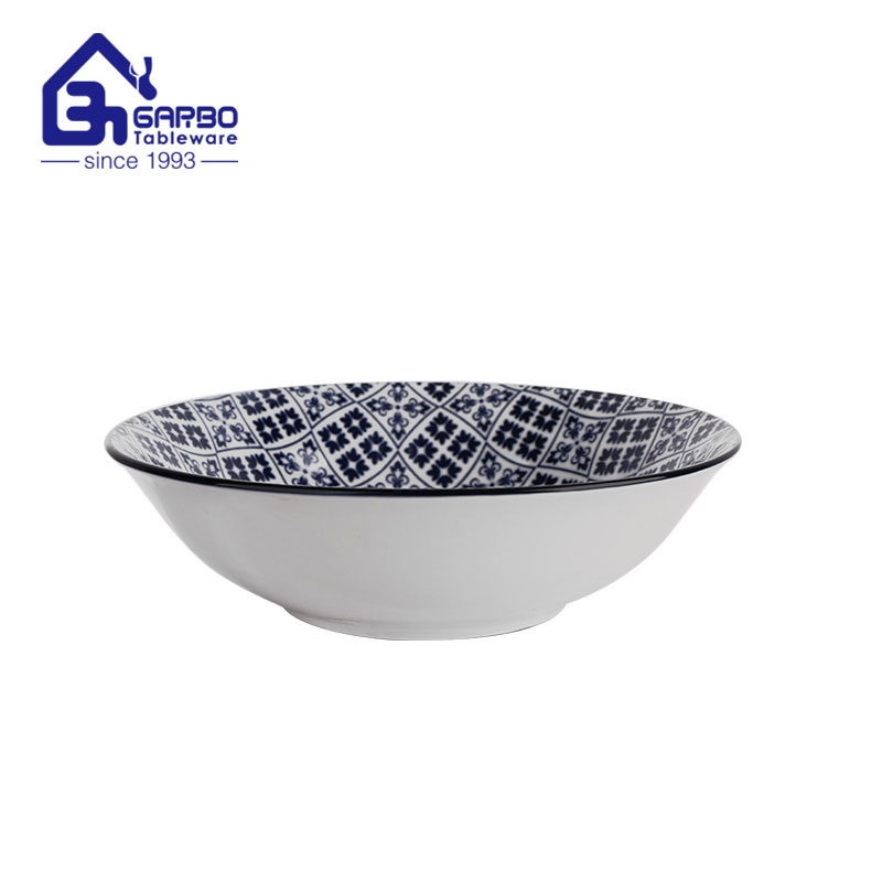 6 inch color-glazed porcelain soup bowl manufacturer in China