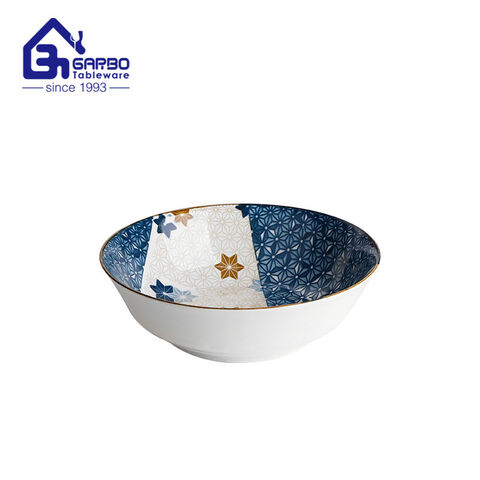 6 inch color-glazed porcelain soup bowl manufacturer in China