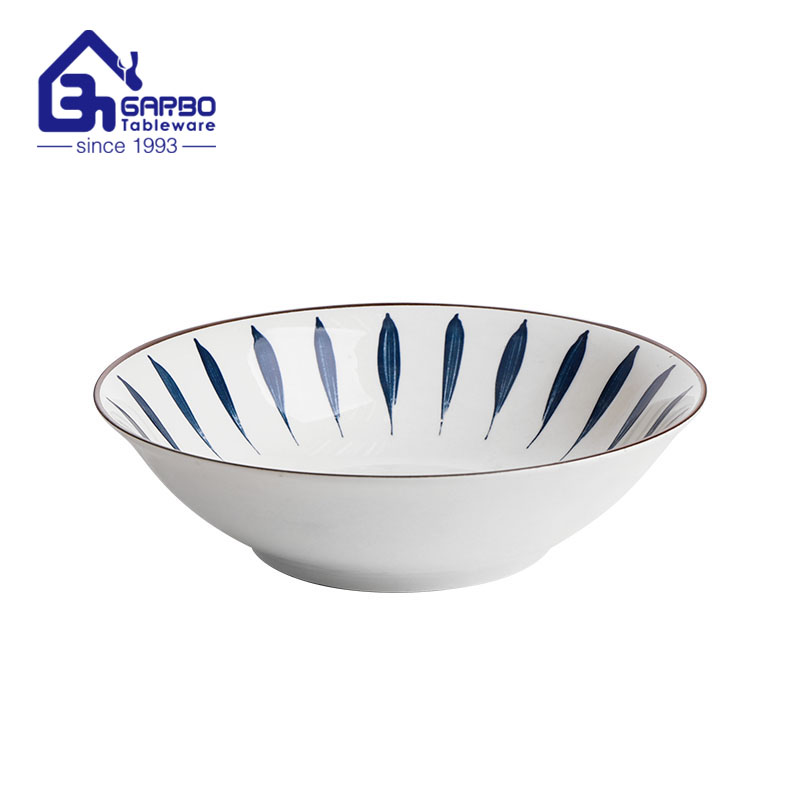 6.1 inch nice underglazed printing stoneware plate for wholesale